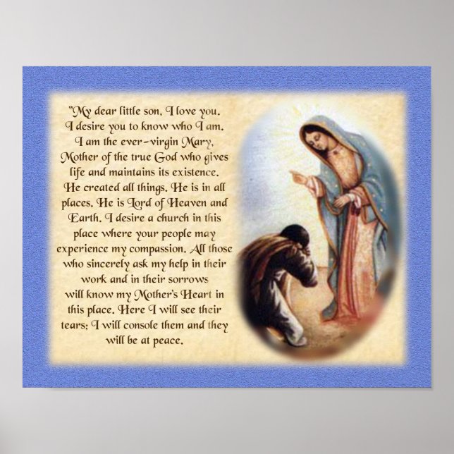 Poster Les paroles de Notre-Dame de Guadalupe (Devant)