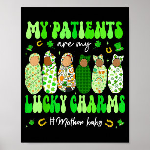 Poster Les patients sont des porte-bonheur maman bébé St 