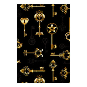 Poster Les Patters de Seamless avec Golden Keys