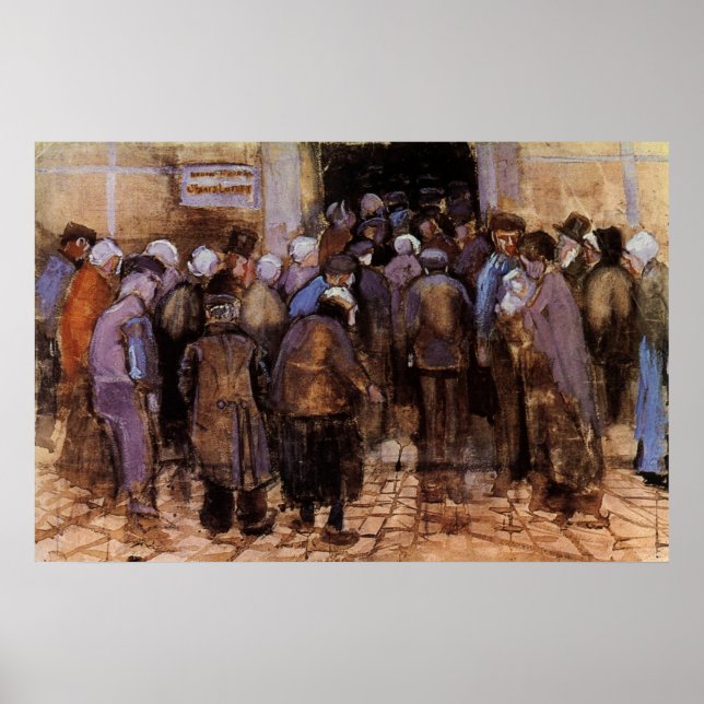 Poster Les pauvres et l'argent par Vincent van Gogh (Devant)