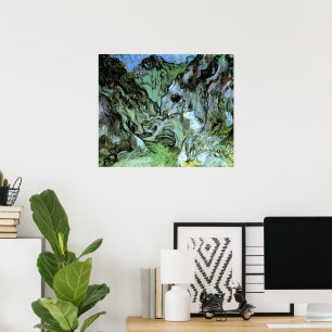 Poster Les Peiroulets Ravine par Vincent van Gogh