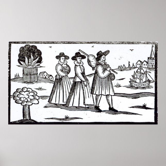 Poster Les pèlerins partent pour le Nouveau Monde (Devant)