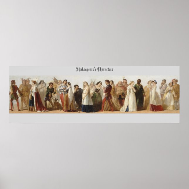 Poster Les personnages de Shakespeare (Devant)