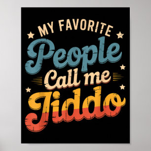 Poster Les personnes préférées appellent jiddo vintage ar