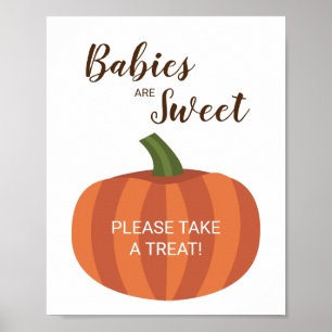 Poster Les petits bébés Citrouilles sont Baby showers d'a