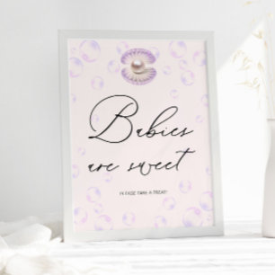 Poster Les Petits Bébés Pearl Sont Baby shower Sucré