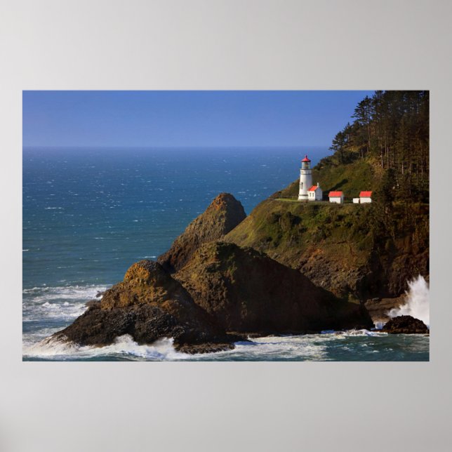 Poster Les phares | Phare de la côte de l'Oregon (Devant)