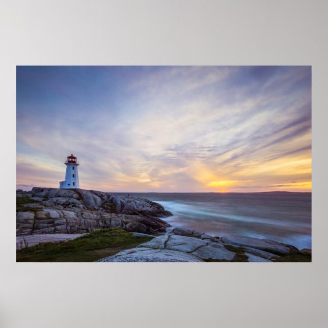 Poster Les phares | Phare de Peggy's Cove Nouvelle-Écosse (Devant)