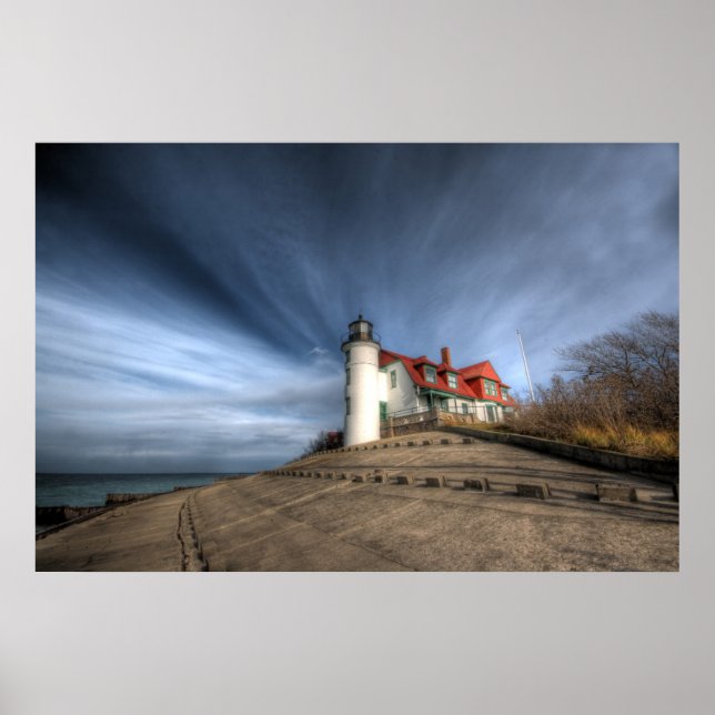 Poster Les phares | Point Betsie Lake Michigan (Devant)