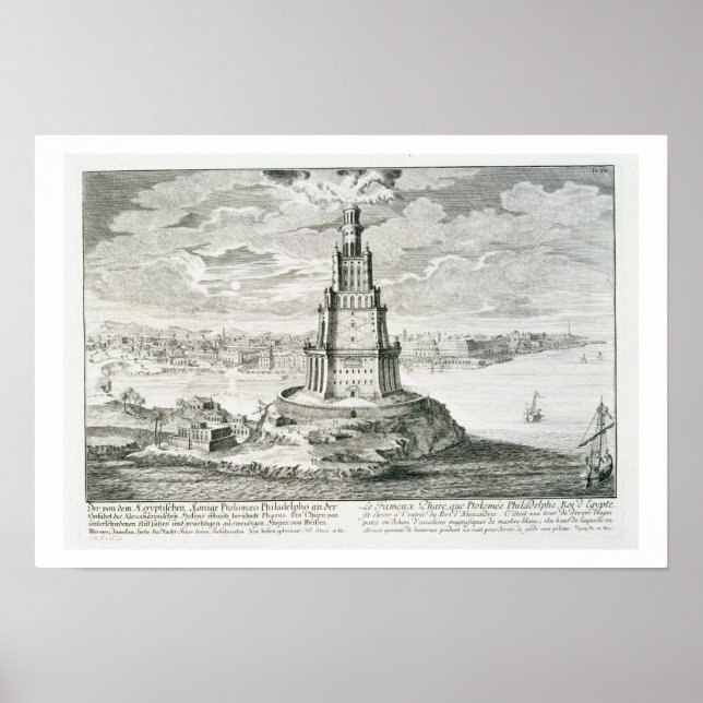 Poster Les Pharos d'Alexandrie, assiette 9 de 'Entwurf ei (Devant)