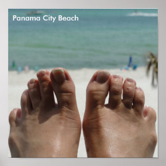 Poster Les pieds dans l'eau