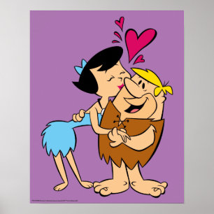 Poster Les Pierrafeu   Betty Kissing Barney