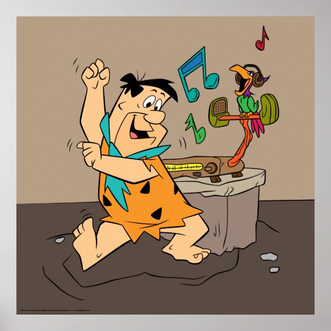 Poster Les Pierrafeu | Fred Flintstone Dancing (Devant)