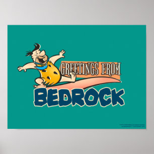 Poster Les Pierrafeu   Fred - Salutations De Bedrock