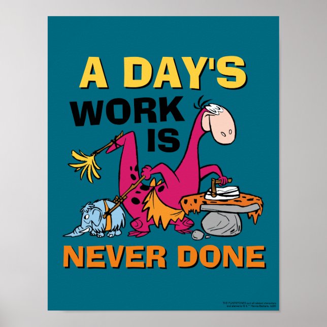 Poster Les Pierrafeu | Maison de nettoyage Dino (Devant)