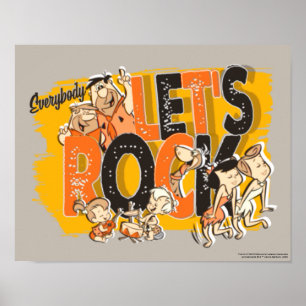 Poster Les Pierrafeu   Tout le monde Rock