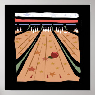 Poster Les pistes de bowling