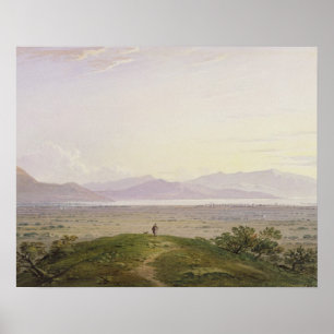 Poster Les plaines du marathon, 1834 (graphite et la