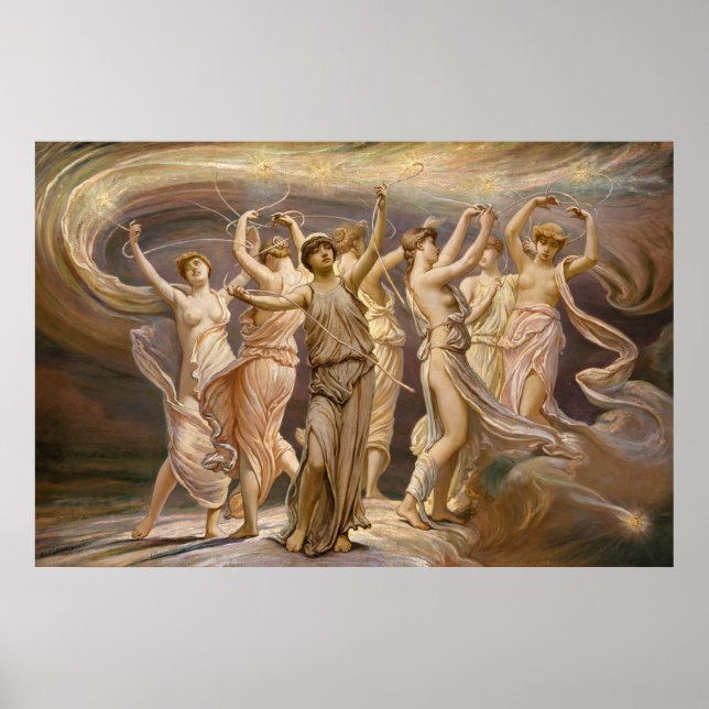 Poster Les Pléiades par Elihu Vedder, 1885 (Devant)