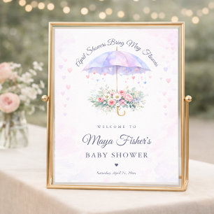 Poster Les Pluies d'Avril Amènent les Fleurs de Mai Bienv