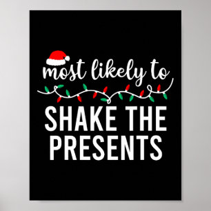 Poster Les plus probables à Noël Correspondant Pajamas De
