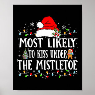 Poster Les plus probables à Noël Correspondant Pajamas De