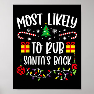 Poster Les Plus Probables De Frapper Père Noël Ck Drôle N