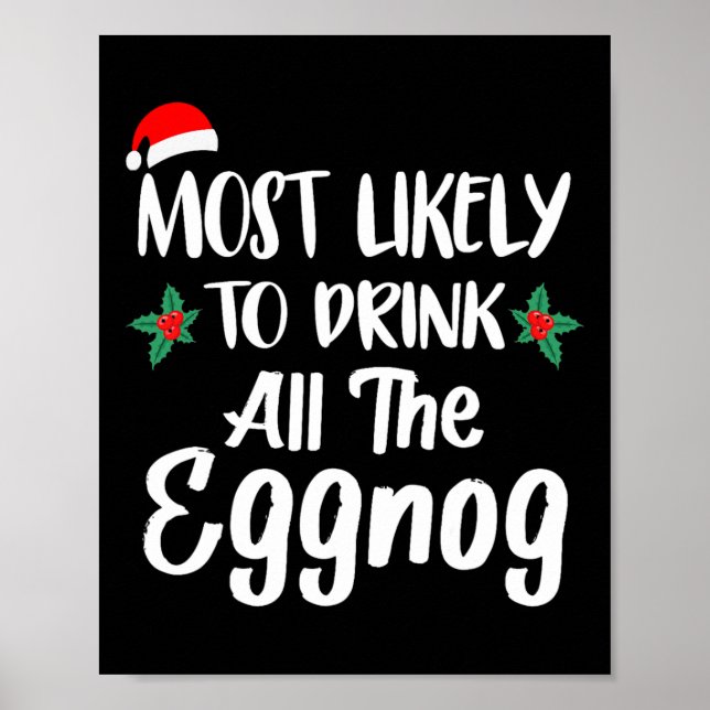Poster Les Plus Susceptibles De Boire La Famille Eggnog C (Devant)