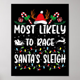 Poster Les Plus Susceptibles De Faire Course Père Noël Sl