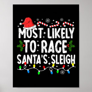 Poster Les Plus Susceptibles De Faire Course Père Noël Un