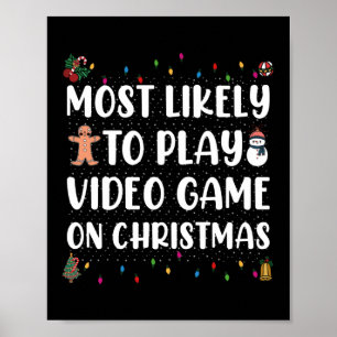 Poster Les Plus Susceptibles De Jouer Jeu Vidéo Sur Le Je