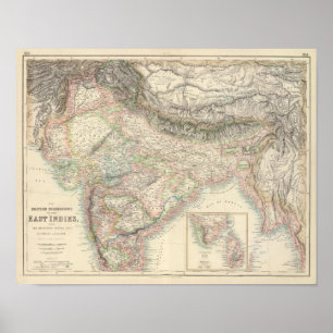 Poster Les possessions britanniques aux Indes orientales