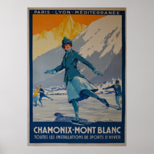 Poster les premières olympiques d' hiver de 1924