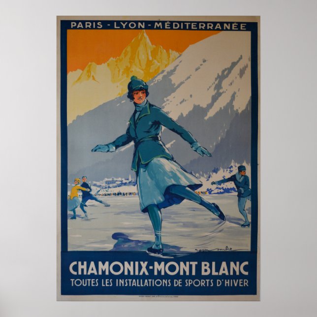 Poster les premières olympiques d'hiver de 1924 (Devant)