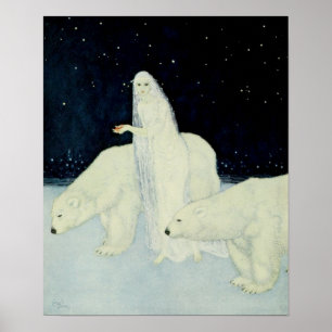 Poster Les premiers coeurs brisés sourcilleux de neige