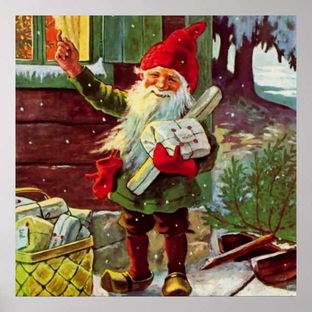 Poster "Les présents sont arrivés" par Jenny Nystrom (Devant)