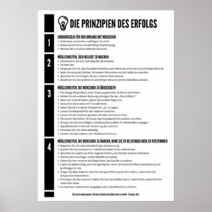 Poster Les principes de succès