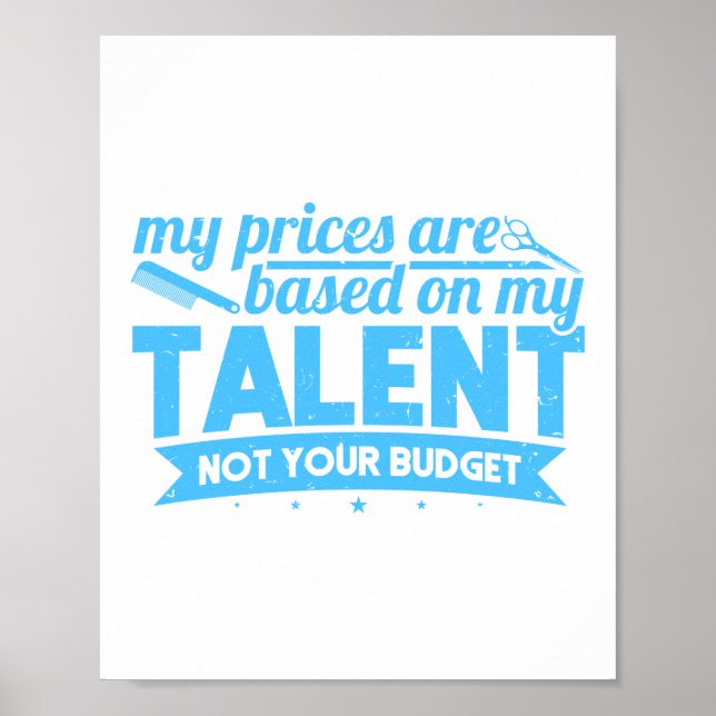 Poster Les Prix Sont Basés Sur Mon Talent Et Non Sur Votr (Devant)