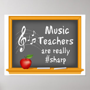 Poster Les professeurs de musique sont vraiment # Sharp