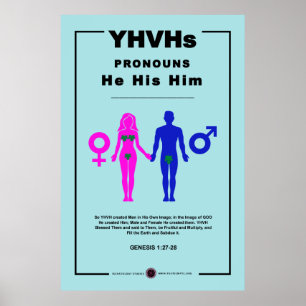 Poster Les pronouns du YHVH