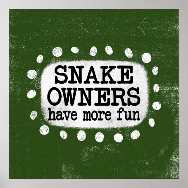 Poster Les Propriétaires De Serpents Ont Plus Amusants Po (Devant)