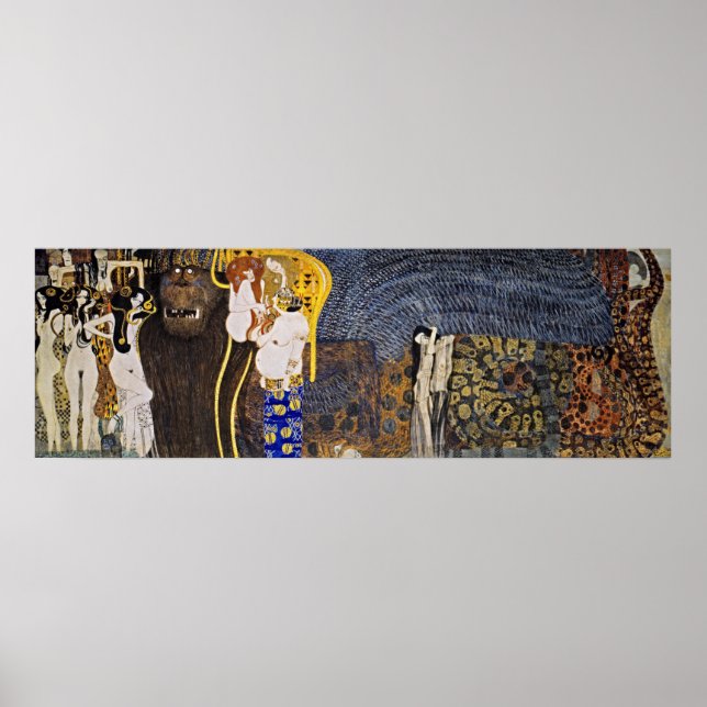 Poster Les puissances hostiles de Gustav Klimt (Devant)