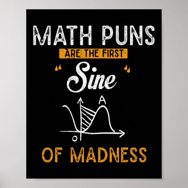 Poster Les Puns Maths De Calcul Drôle Sont La Première Si (Devant)