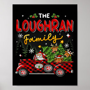 Poster Les pyjamas de Noël assortis de la famille Loughra