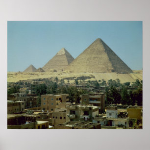 Poster Les Pyramides de Gizeh, c.2589-30 av. J.-C, Vieux