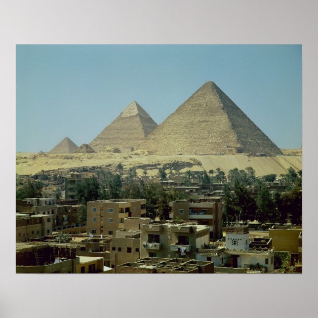Poster Les Pyramides de Gizeh, c.2589-30 av. J.-C, Vieux  (Devant)