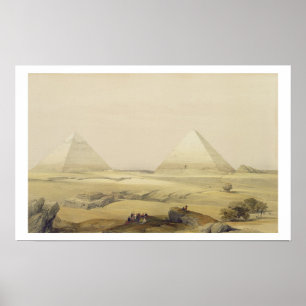Poster Les Pyramides de Gizeh, de "Egypt and Nubia", Vol.