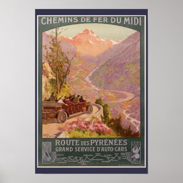 Poster Les Pyrénées pittoresques (Devant)