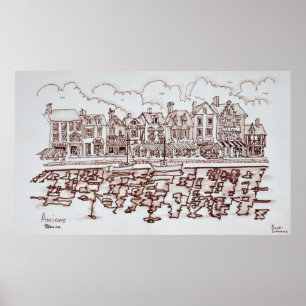 Poster Les quais, Amiens Somme, France