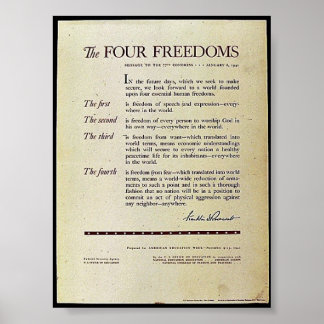 Poster Les quatre libertés